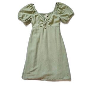 Puff Sleeve Sage Green Dress Women's size S